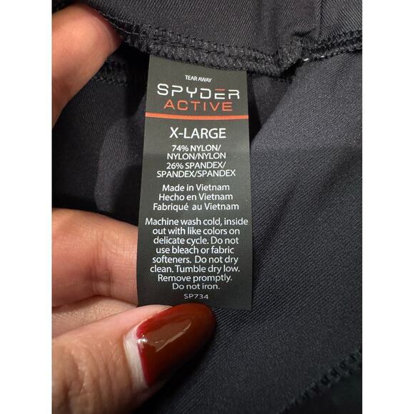 Spyder Active Women's XL Black Wide Leg Zip Pocket High Waist Yoga Pants NWT - Picture 4 of 6